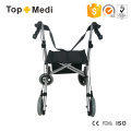 Andador con ruedas plegable ligero de aluminio de la serie de compras para discapacitados de nuevo diseño